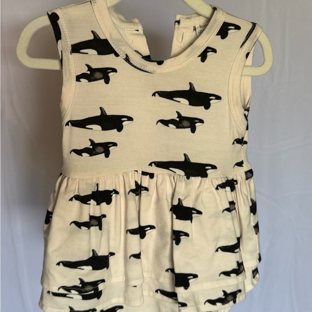 kate quinn Cream & Black modal Orca Bodysuit